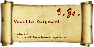 Vodilla Zsigmond névjegykártya