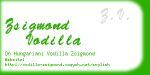 zsigmond vodilla business card